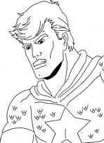 coloriage captain america sans son masque